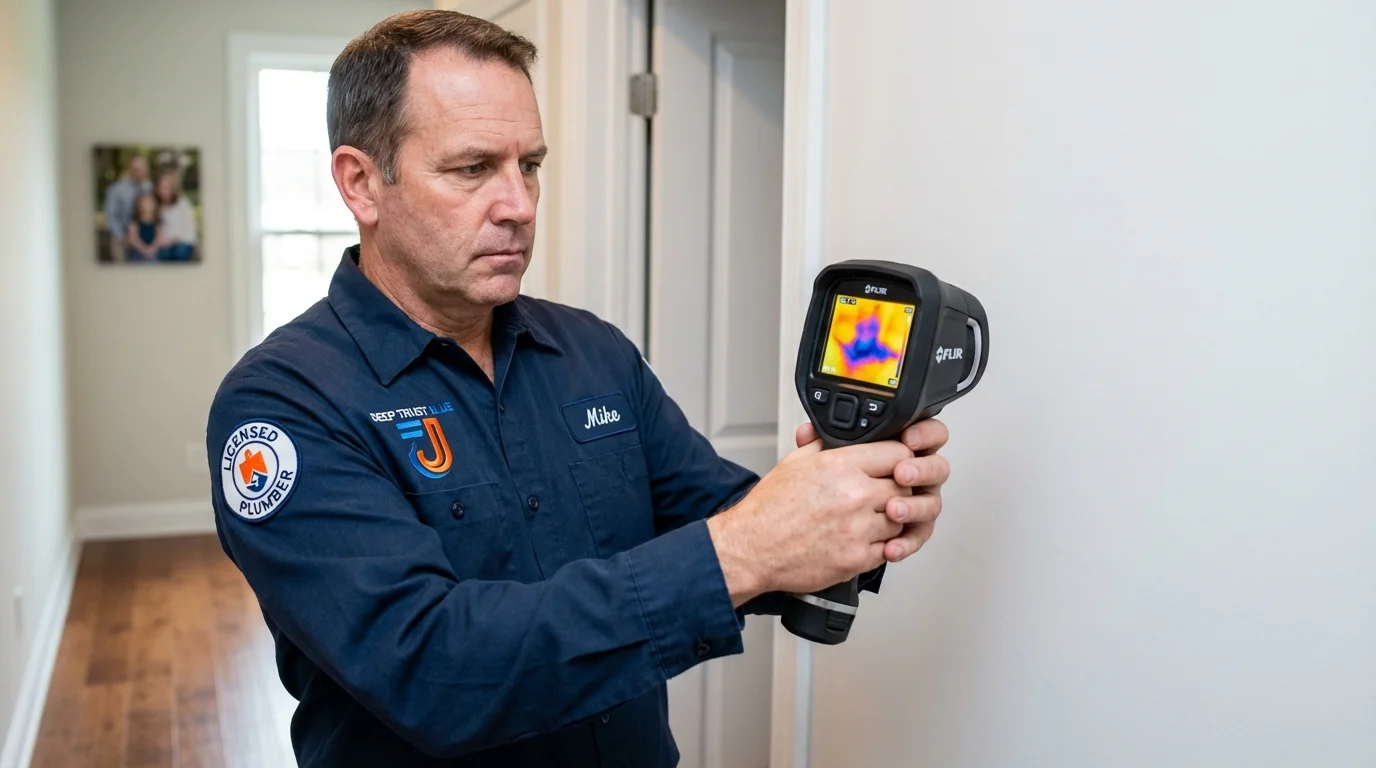 Thermal imaging leak detection by Johns Plumbing LLC in New Matamoras